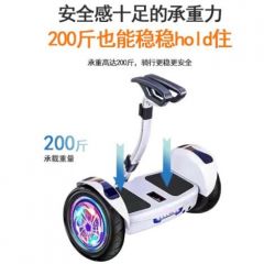 电动儿童平衡车3-6-12岁智能体感10岁到15岁成人腿控自动平行车 顶配白