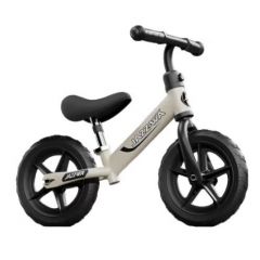 儿童平衡车1-3岁无脚踏滑行车2-6-9岁宝宝滑步车两轮自行车溜溜车 12寸 白