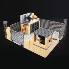 生化实验室积木危机拼装积木人仔兼容绝地求生吃鸡拼装玩具礼物 二合一军事基地C